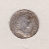 1762 Silver Maundy Threepence coin featuring King George III on the obverse. A central denomination below crown with date divided on the reverse.