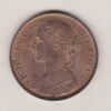 1893 bronze penny coin featuring the young head portrait of Queen Victoria on the Obverse. The coin depicts Britannia seated to the right on the Reverse.