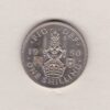 1950 cupro nickel proof Scottish shilling coin featuring King George VI on the Obverse. The crowned Scottish lion appears on the Reverse.