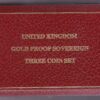 1994 Gold Proof Three Coin Set. This three coin gold sovereign set comes boxed with certificate as issued by the Royal Mint.