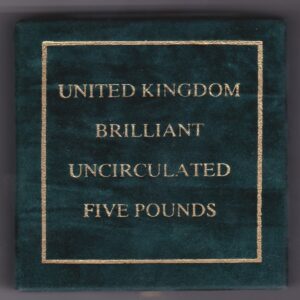 2001 Gold Five Pounds. This brilliant uncirculated issue comes in the original green boxed with certificate as issued by the royal mint.