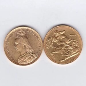 Victoria Jubilee Head Gold Sovereign. This is a bullion best price coin featuring the jubilee head portrait of Queen Victoria and George & dragon reverse.