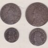 Undated Charles II Silver Maundy Set of four coins featuring the portrait of Charles II on the Obverse. The Reverse has a quartered shield of arms.