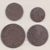 Undated Charles II Silver Maundy Set of four coins featuring the portrait of Charles II on the Obverse. The Reverse has a quartered shield of arms.