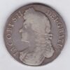 1688 Silver Crown Coin featuring the second bust of King James II on the Obverse and the crowned cruciform of shields on the reverse.