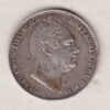 1837 silver maundy fourpence coin featuring king William IV on the Obverse. The crowned denomination dividing date within an oak wreath on the Reverse.