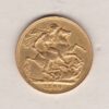 1899 P Gold Sovereign Coin featuring Queen Victoria Old Head on the Obverse and St George & the Dragon on the Reverse. Perth, Australia Mint.