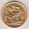 1900 M Gold Sovereign Coin featuring Queen Victoria Old Head on the Obverse and St George & the Dragon on the Reverse. Melbourne, Australia Mint.