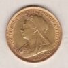 1900 S - Sydney Mint Gold Half Sovereign Coin featuring Queen Victoria Old Head on the Obverse and George & the Dragon on the Reverse.