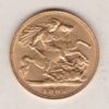 1902 Gold Half Sovereign Coin featuring King Edward VII on the Obverse and George & the Dragon on the Reverse in a plastic coin envelope.