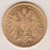 1909 Austria 10 Corona featuring the portrait of Emperor Franz Joseph I on the Obverse. The double-headed imperial eagle is on the Reverse. KM#2816.