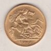 1909 Gold Half Sovereign Coin featuring King Edward VII on the Obverse and George & the Dragon on the Reverse in a plastic coin envelope.