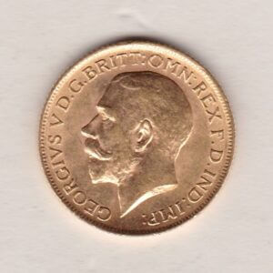 1912 Gold Sovereign Coin. The coin features King George V on the Obverse. St George and the dragon on the reverse. London Mint.