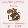 1991 gold proof sovereign coin featuring queen Elizabeth II on the Obverse & St George and the Dragon Reverse. This coin comes as issued by the royal mint.