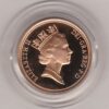 1996 gold proof sovereign coin featuring queen Elizabeth II on the Obverse & St George and the Dragon Reverse. This coin comes as issued by the royal mint.