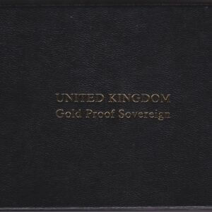 Gold proof sovereign coin box. This coin comes as issued by the royal mint.
