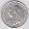 1900 LXIV silver crown Silver Crown Coin featuring Queen Victoria old head or vailed head on the Obverse and the St George & dragon design on the reverse.