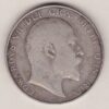 1902 Silver Halfcrown coin featuring king Edward VII on the Obverse. The Reverse features a crowned quartered shield of arms.