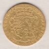 1769 Gold Half Guinea Coin featuring the laureate head portrait of King George III on the obverse. The reverse ornate crowned quartered shield of arms.