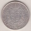 1894 Silver Halfcrown coin featuring the old head of Queen Victoria on the Obverse. The shield of royal arms completes the Reverse design.