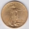 1913 USA Twenty Dollars coin featuring the Lady Liberty on the Obverse. The eagle in flight with sunshine in the background on the Reverse.