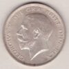 1917 Silver Halfcrown coin featuring king George V on the Obverse. The Reverse features a crowned quartered shield of arms.