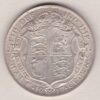 1917 Silver Halfcrown coin featuring king George V on the Obverse. The Reverse features a crowned quartered shield of arms.