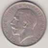 1922 Silver Halfcrown coin featuring the King George V on the Obverse. The crowned quartered shield of arms within Garter band on the Reverse.