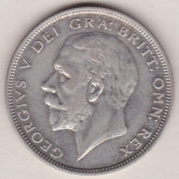 1930 Silver Halfcrown coin featuring the King George V on the Obverse. The Quartered shield of arms flanked by crowned royal cyphers complete the Reverse.