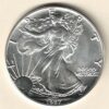 1987 Silver USA One Ounce Eagle. The liberty is on the obverse, The eagle is on the reverse. The coin contains one ounce of 999 fine silver.