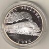 1996 Silver Marshall Islands One Ounce Mallard Train Train. This coin does feature a train. This coin contains one ounce of 999 fine silver.