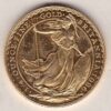 1996 Gold Quarter Ounce Britannia coin features Queen Elizabeth II on the Obverse. Standing Britannia on the Reverse. Quarter ounce gold coin.