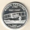 2001 USA Silver One Ounce North Carolina. This round does feature North Carolina 2001. The round contains one ounce of .999 fine silver.