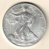 2003 Silver USA One Ounce Eagle. The liberty is on the obverse, The eagle is on the reverse. The coin contains one ounce of 999 fine silver.