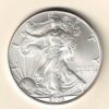 2005 Silver USA One Ounce Eagle. The liberty is on the obverse, The eagle is on the reverse. The coin contains one ounce of 999 fine silver.