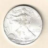 2010 Silver USA One Ounce Eagle. The liberty is on the obverse, The eagle is on the reverse. The coin contains one ounce of 999 fine silver.