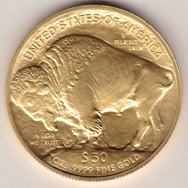 2011 Gold USA One Ounce Buffalo coin. Investment one ounce gold coin featuring the Indian head on the Obverse. The Buffalo on the Reverse.