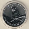 2012 Silver Canada One Ounce Cougar. Elizabeth II is on the obverse, The Cougar is on the reverse. The coin contains one ounce of 9999 fine silver.