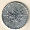 2012 Silver Canada One Ounce Maple. Elizabeth II is on the obverse, The Maple is on the reverse. The coin contains one ounce of 9999 fine silver.