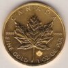 2014 Gold Canada One Ounce coin. Investment one ounce gold coin featuring Queen Elizabeth II on the Obverse. The Maple leaf on the Reverse.