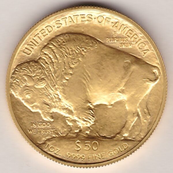 2015 Gold USA One Ounce Buffalo coin. Investment one ounce gold coin featuring the Indian head on the Obverse. The Buffalo on the Reverse.