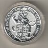 2016 Two Ounce Silver Coin Royal Mint Queen's Beast Lion of England. This coin was issued as part of the Queen's Beasts series by the Royal Mint.