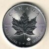 2016 Silver Canada One Ounce Maple. Elizabeth II is on the obverse, The Maple is on the reverse. The coin contains one ounce of 9999 fine silver.