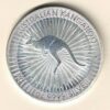 2017 Silver Australia One Ounce Kangaroo. Elizabeth II is on the obverse, The kangaroo is on the reverse. The coin contains one ounce of 9999 fine silver.