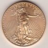 2017 Gold USA One Ounce Eagle coin. Investment one ounce gold coin featuring Liberty on the Obverse. The Eagle on the Reverse.