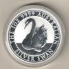 2018 Silver Australia One Ounce Swan. Elizabeth II is on the obverse, Two Swans on the reverse. The coin contains one ounce of 9999 fine silver.