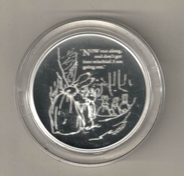 2021 Silver Proof One Ounce Tale of Peter Rabbit The coin contains one ounce of 999 fine silver. All of our silver coins are in stock.