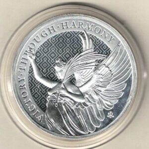 2021 One Ounce Victory. Elizabeth II is on the obverse, A Winged Angel is on the reverse. The coin contains one ounce of 999 fine silver.