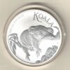 2022 Silver Australia One Ounce Koala. Elizabeth II is on the obverse, The Koala is on the reverse. The coin contains one ounce of 9999 fine silver.