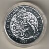 2022 Two Ounce Silver Coin Royal Mint Tudor Beasts Lion of England. This coin was issued as part of the Queen's Beasts series by the Royal Mint.